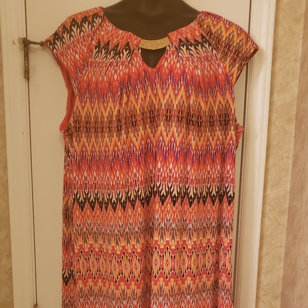 Multi colored 3X Sheath Dress